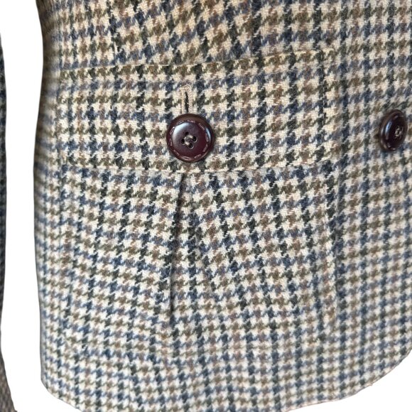 Talbots Petites 4P long sleeve collared houndstooth fully lined blazer jacket - Picture 6 of 9